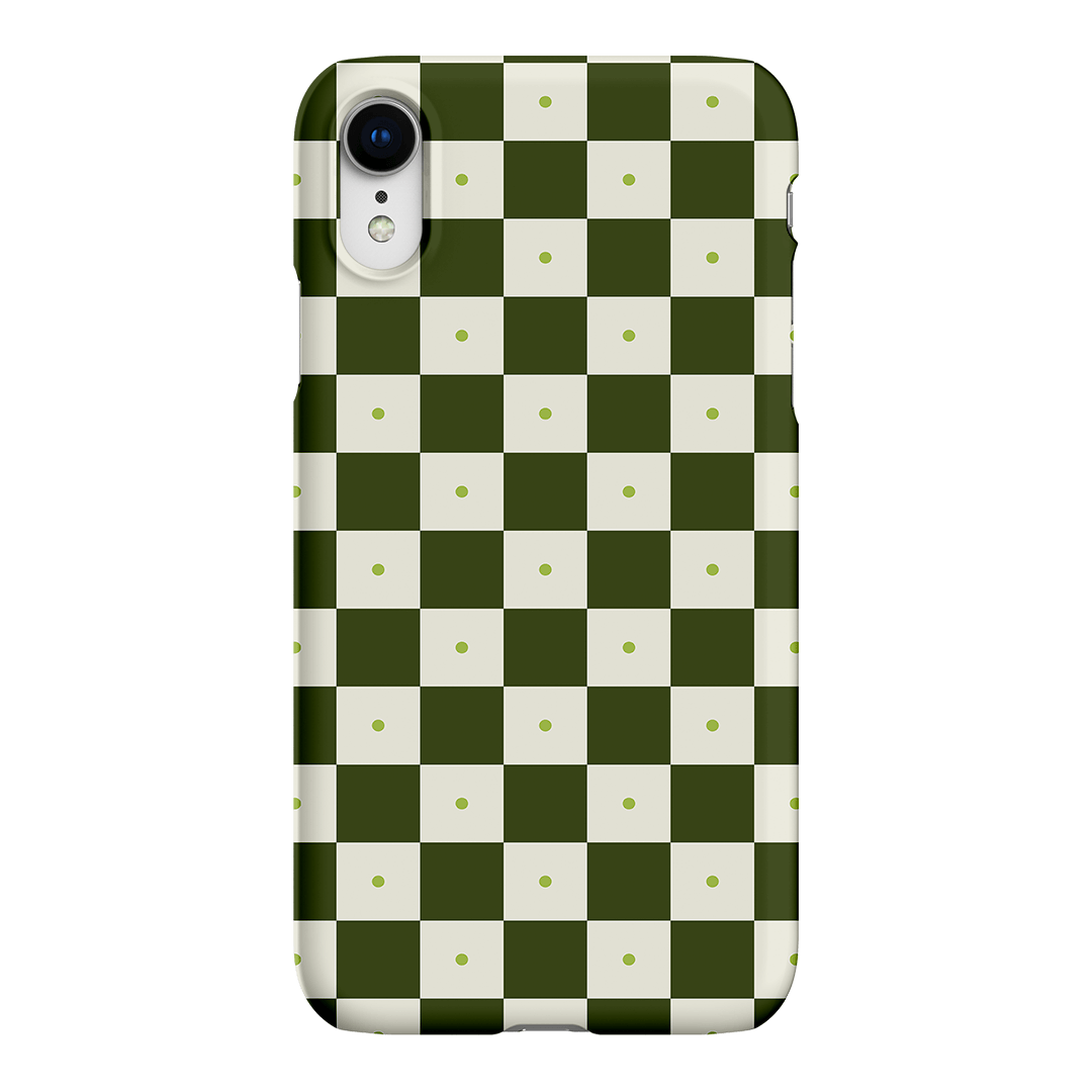 Checkers Green Matte Case Matte Phone Cases iPhone XR / Snap by The Dairy - The Dairy
