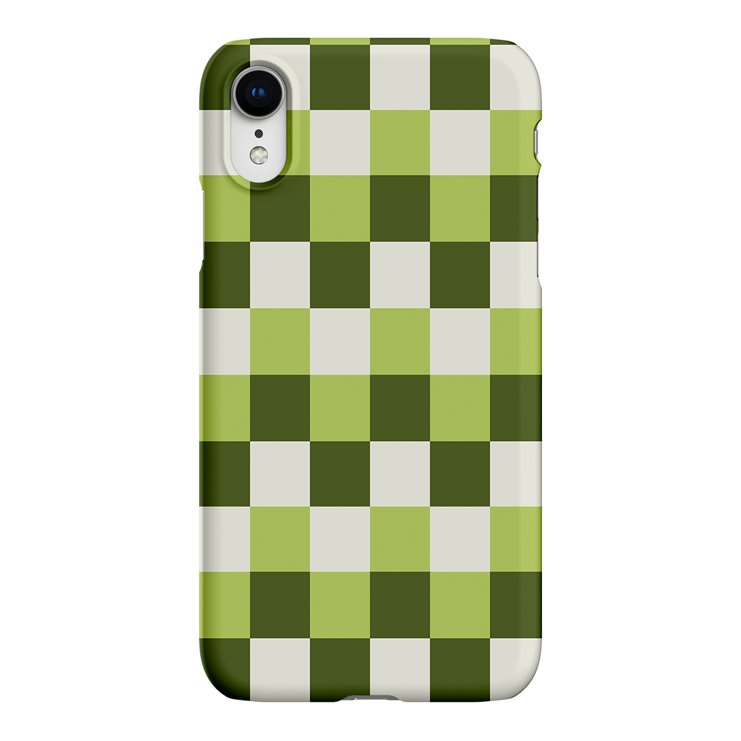 Checks in Green Matte Case Matte Phone Cases iPhone XR / Snap by The Dairy - The Dairy
