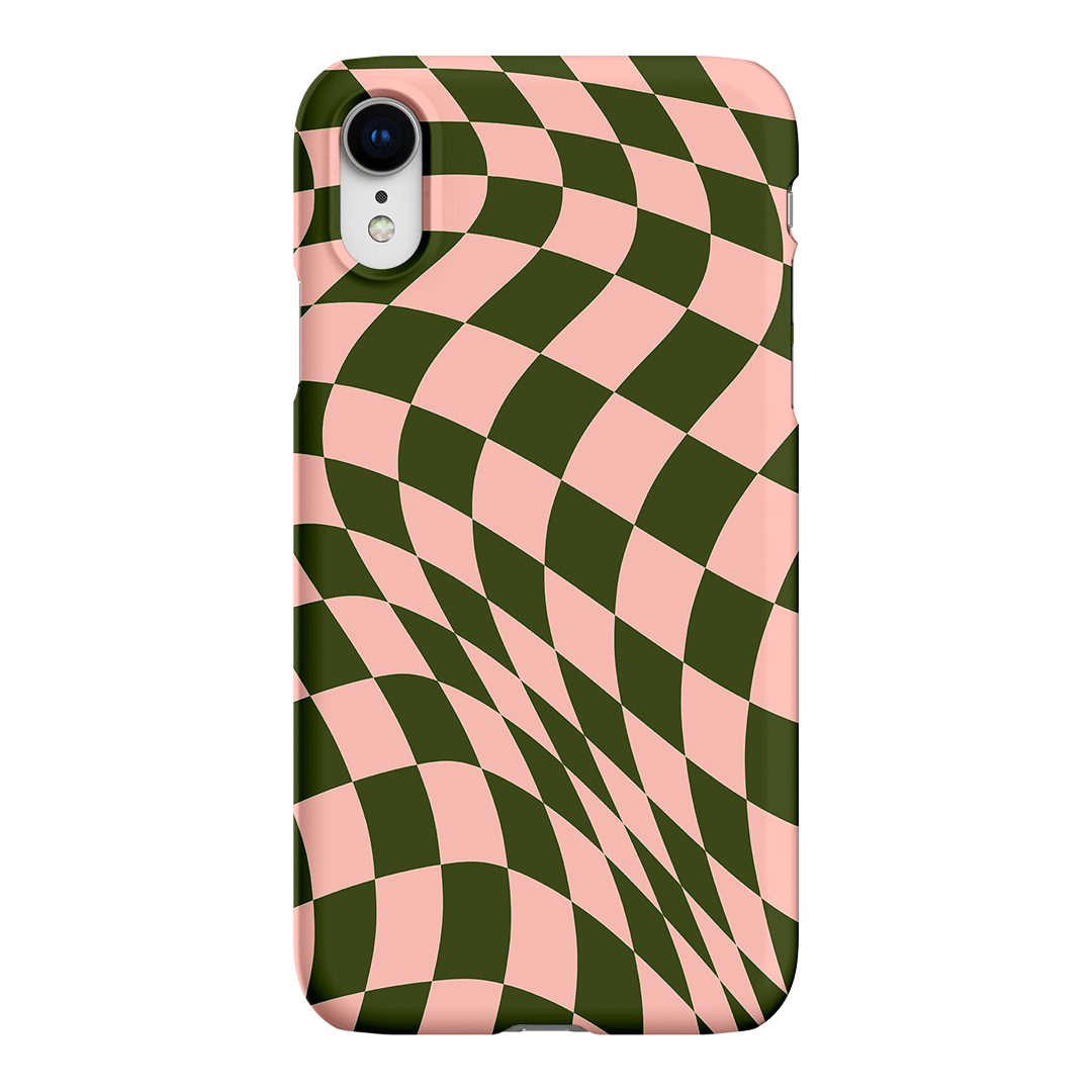 Wavy Check Forest on Blush Matte Case Matte Phone Cases iPhone XR / Snap by The Dairy - The Dairy