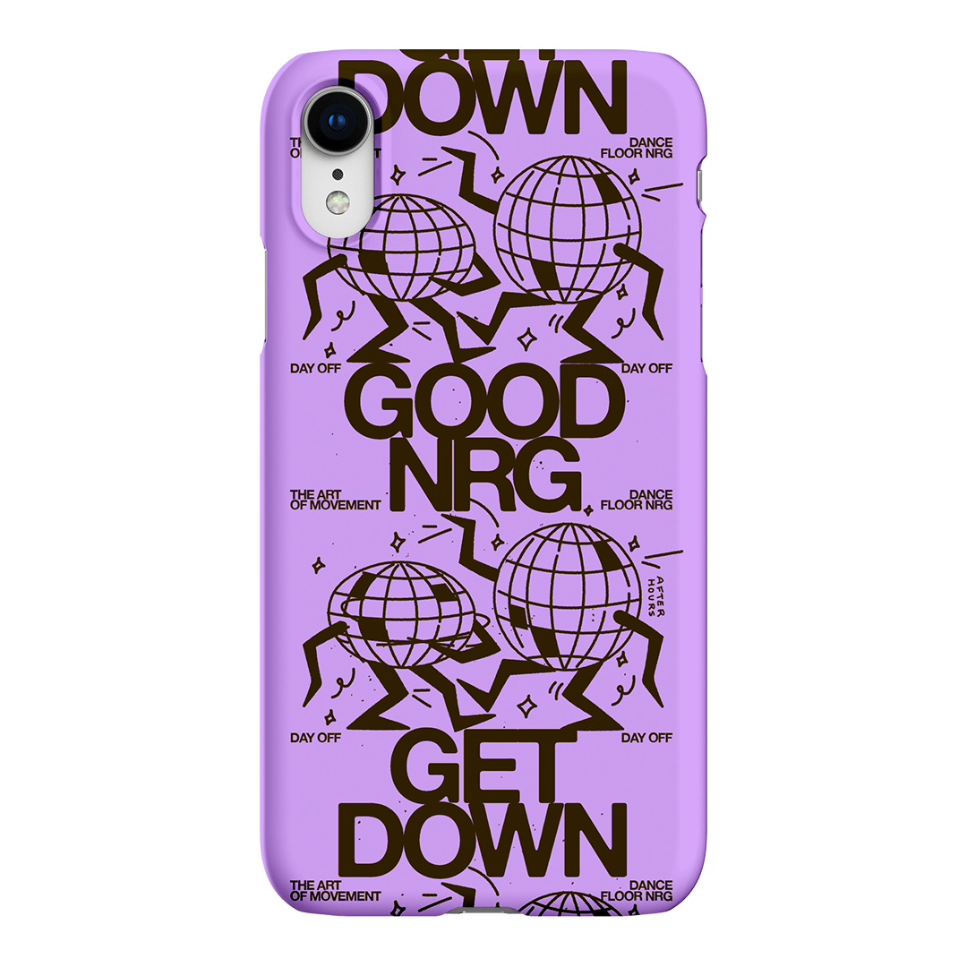 Good Energy in Purple Printed Phone Cases iPhone XR / Snap by After Hours - The Dairy