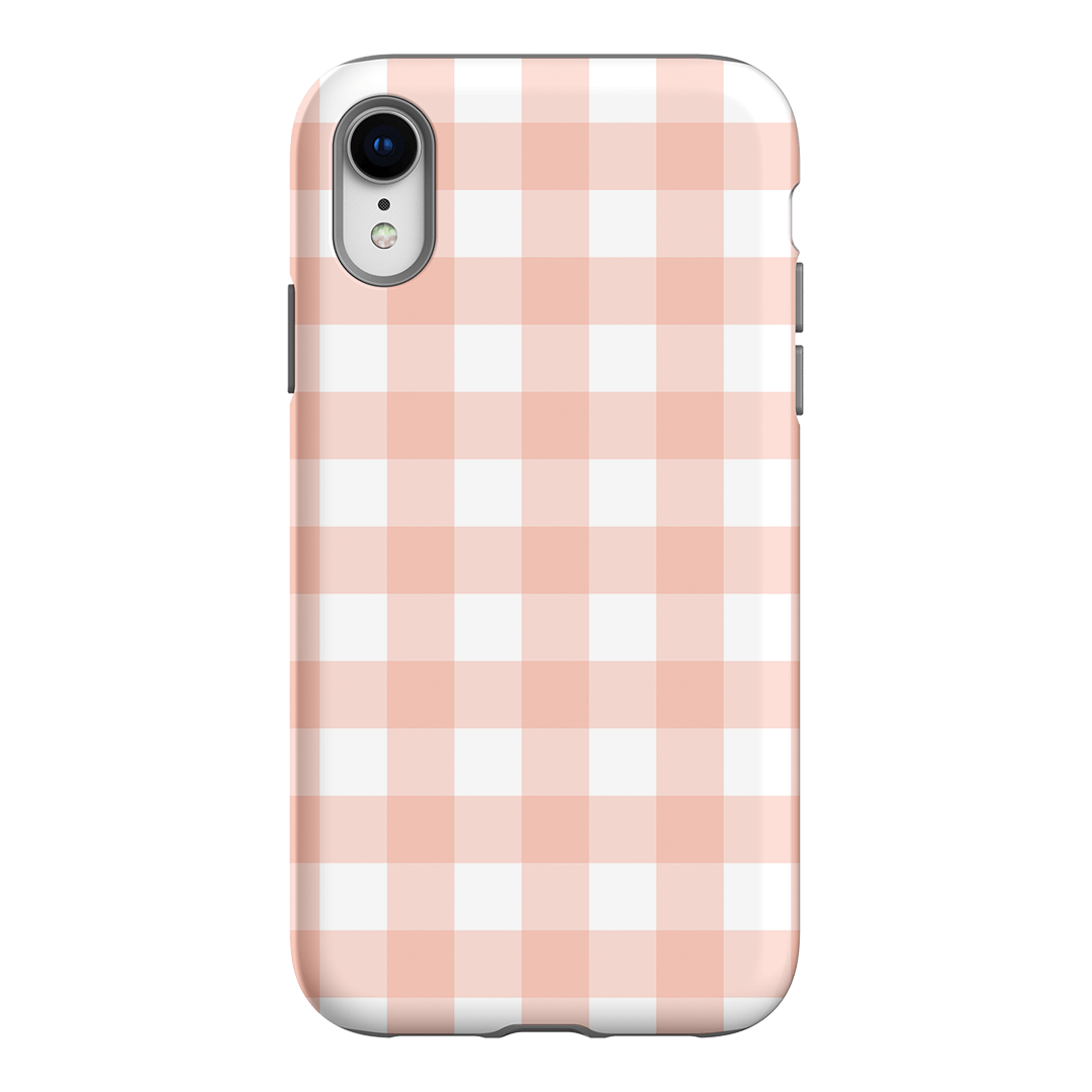 Gingham in Blush Matte Case Matte Phone Cases iPhone XR / Armoured by The Dairy - The Dairy