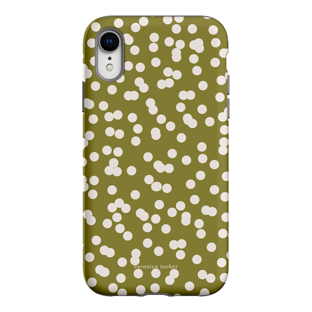 Mini Confetti Chartreuse Printed Phone Cases iPhone XR / Armoured by Veronica Tucker - The Dairy