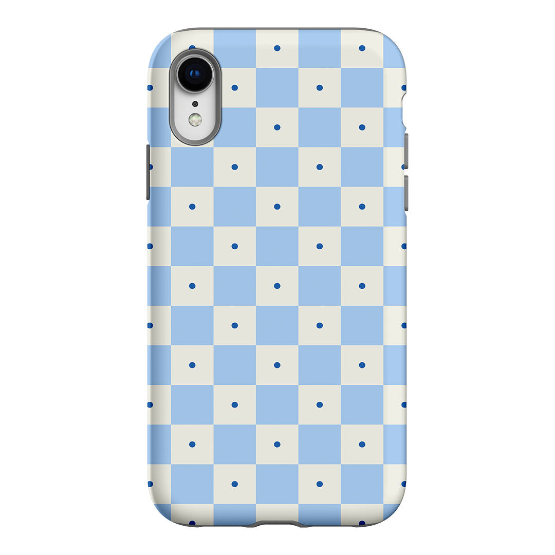 Checkers Blue Matte Case Matte Phone Cases iPhone XR / Armoured by The Dairy - The Dairy