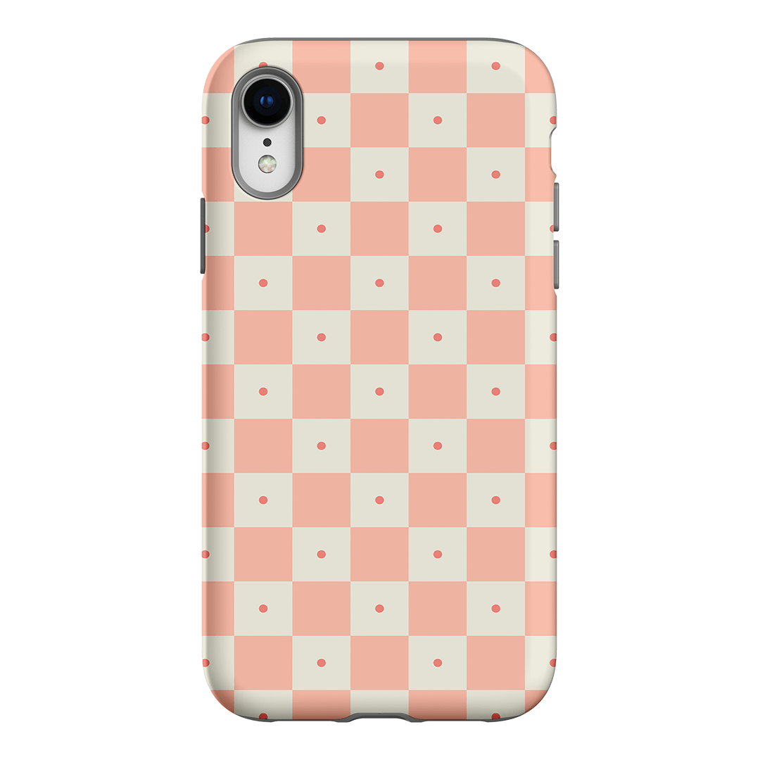 Checkers Blush Matte Case Matte Phone Cases iPhone XR / Armoured by The Dairy - The Dairy