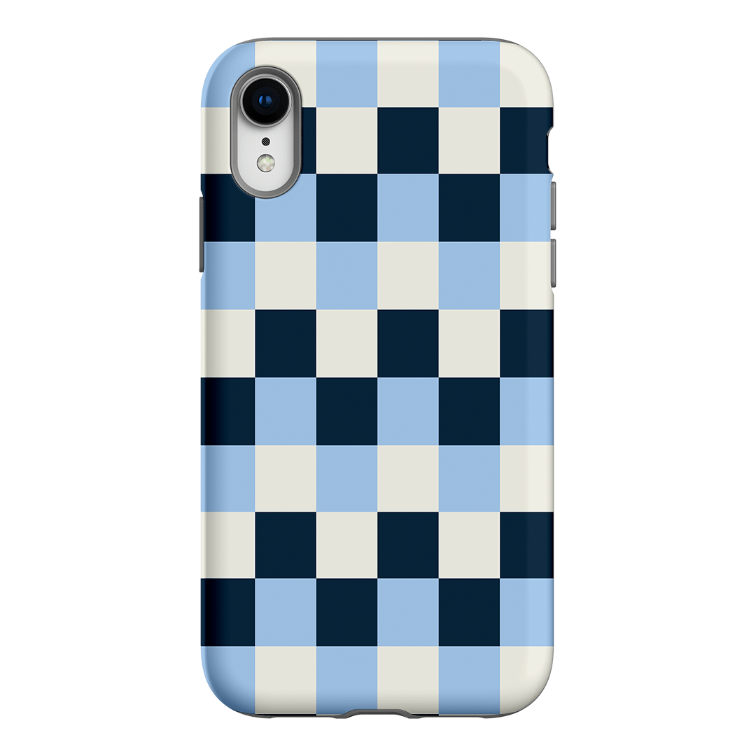 Checks in Blue Matte Case Matte Phone Cases iPhone XR / Armoured by The Dairy - The Dairy