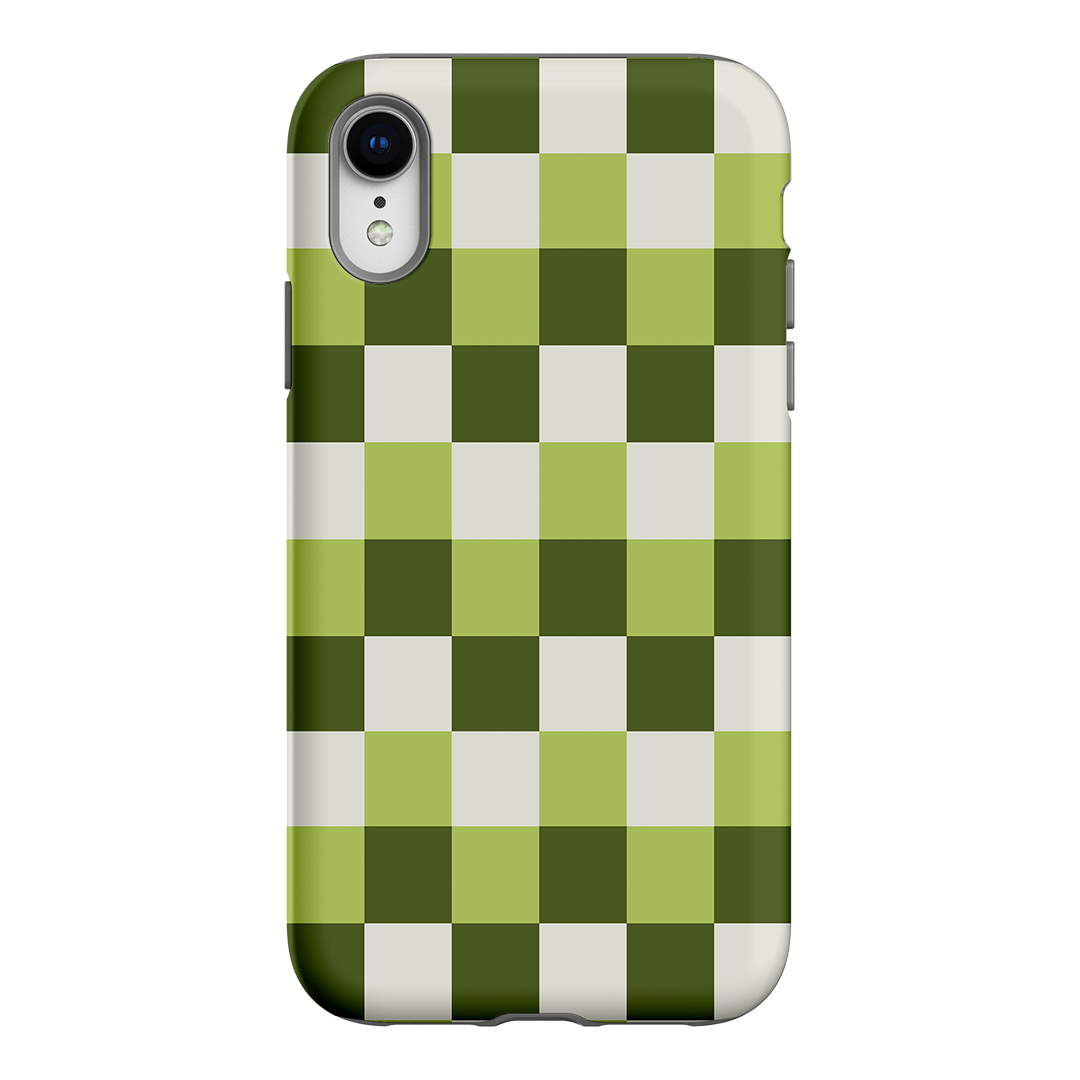 Checks in Green Matte Case Matte Phone Cases iPhone XR / Armoured by The Dairy - The Dairy