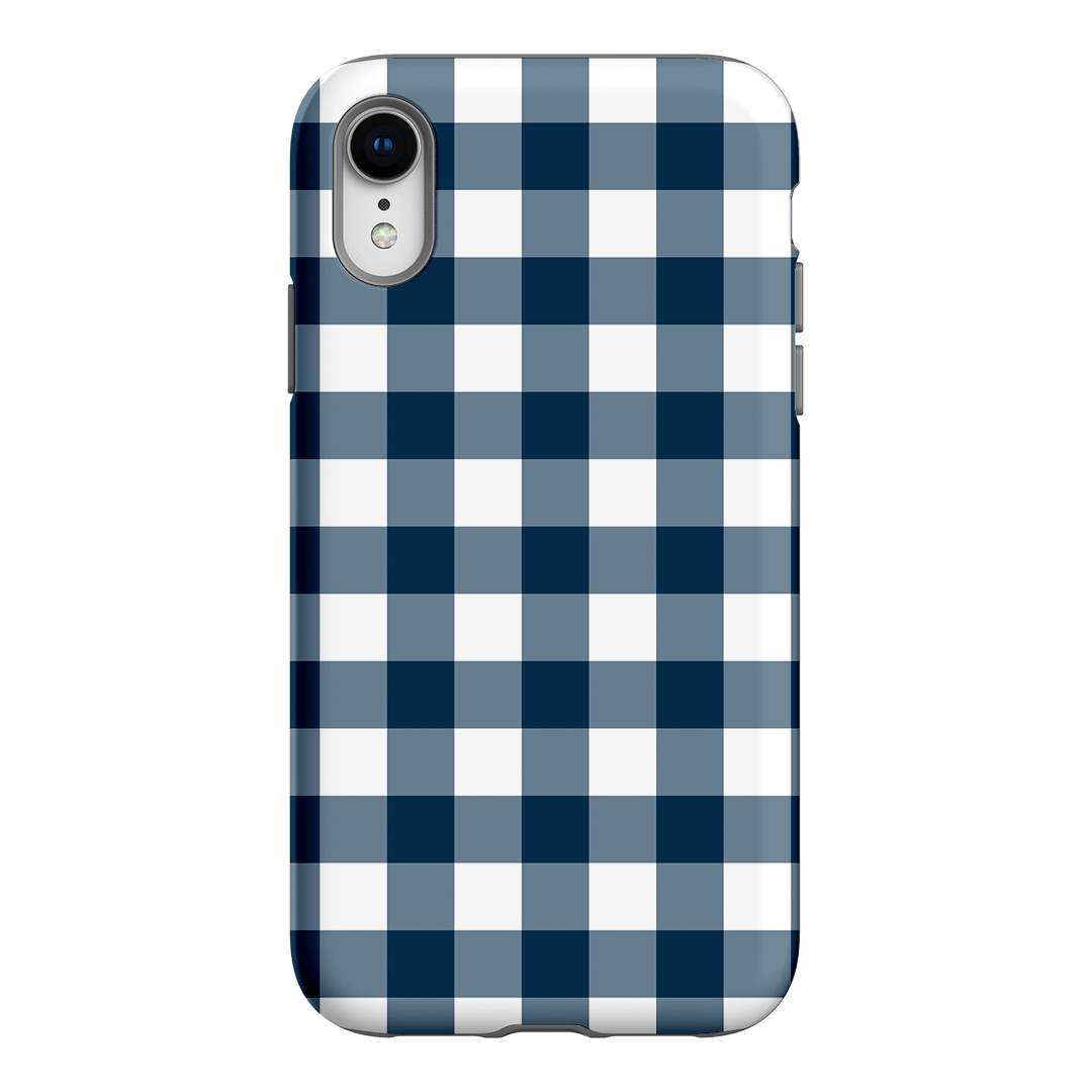 Gingham in Indigo Matte Case Matte Phone Cases iPhone XR / Armoured by The Dairy - The Dairy