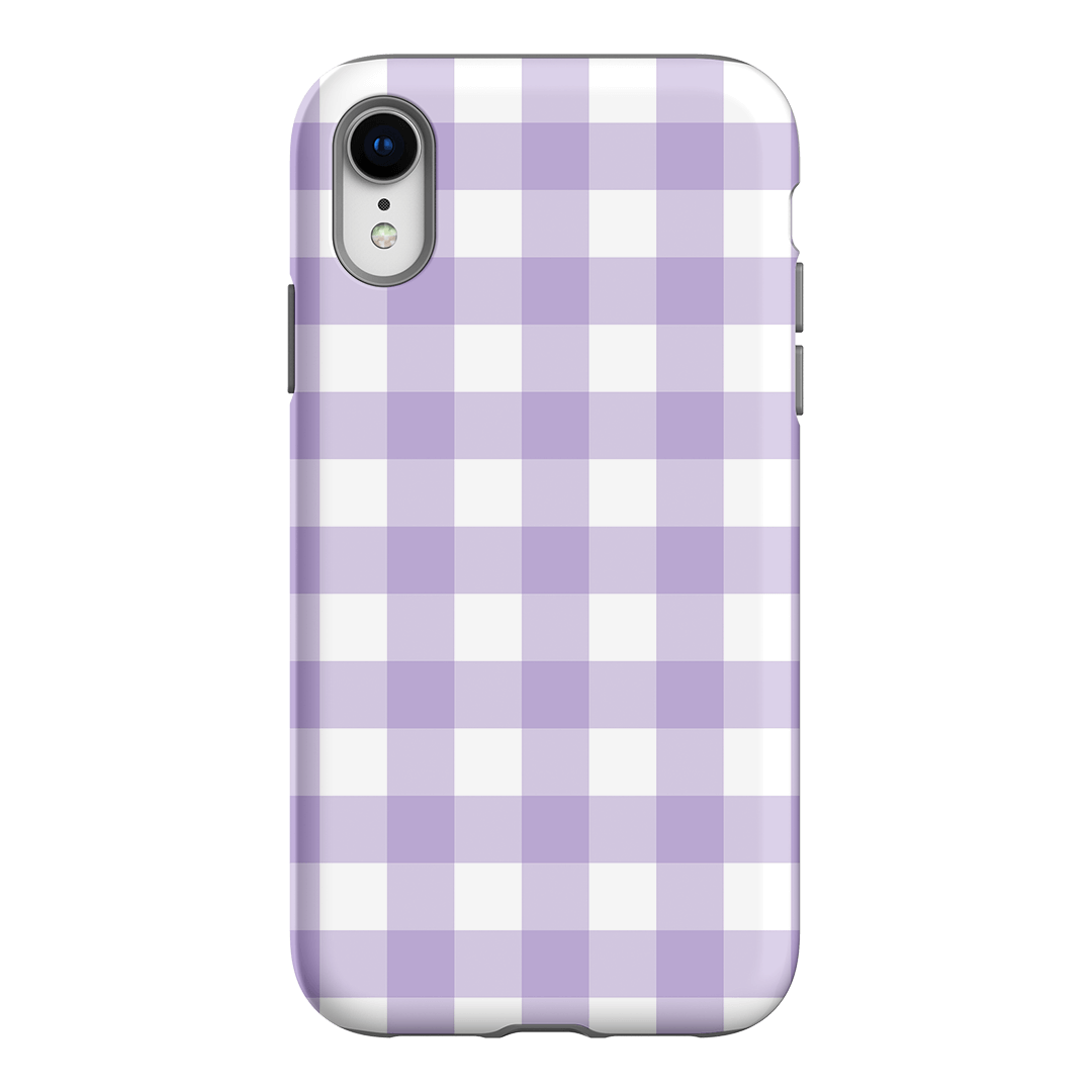 Gingham in Lilac Matte Case Matte Phone Cases iPhone XR / Armoured by The Dairy - The Dairy