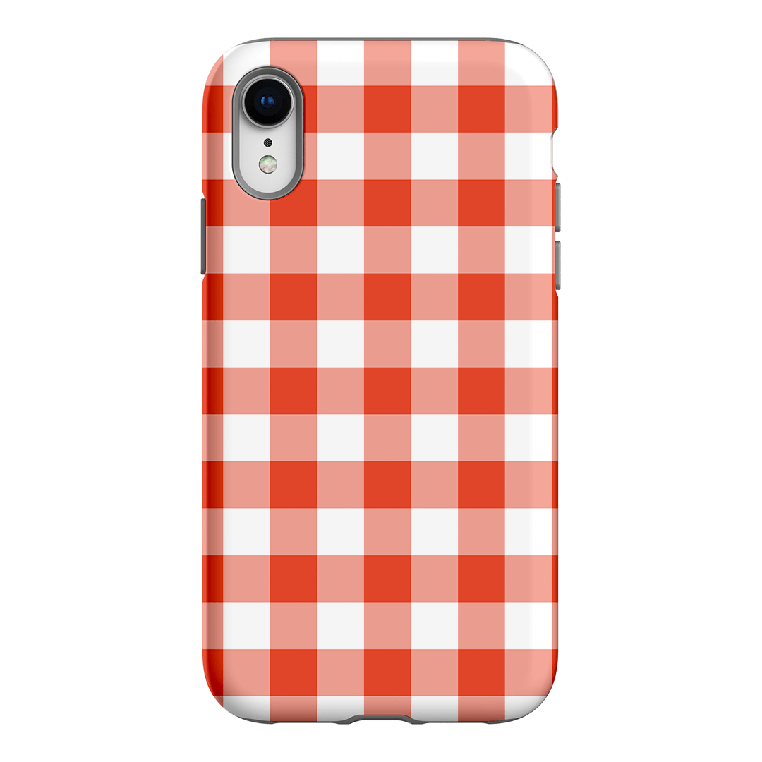 Gingham in Scarlet Matte Case Matte Phone Cases iPhone XR / Armoured by The Dairy - The Dairy