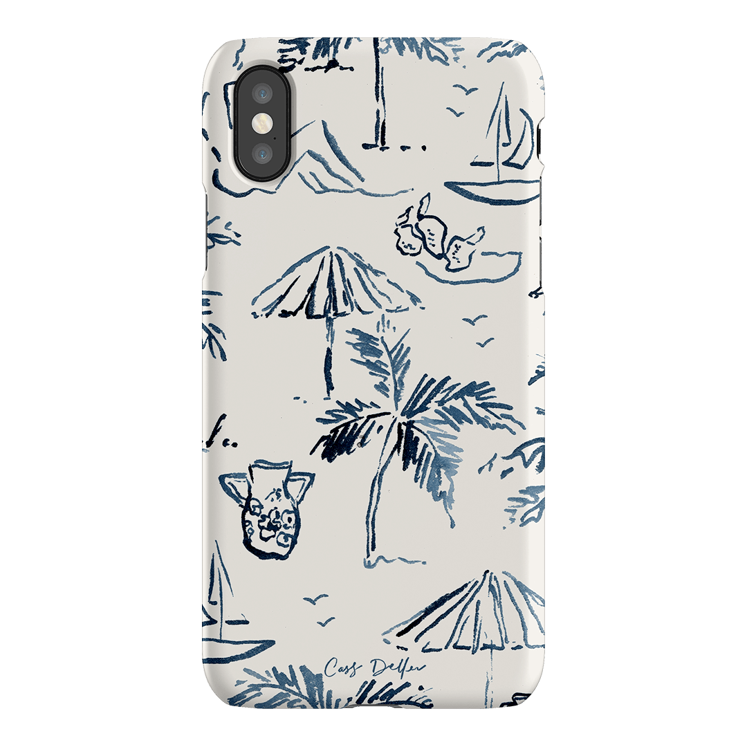 Balmy Blue Printed Phone Cases iPhone XS / Snap by Cass Deller - The Dairy