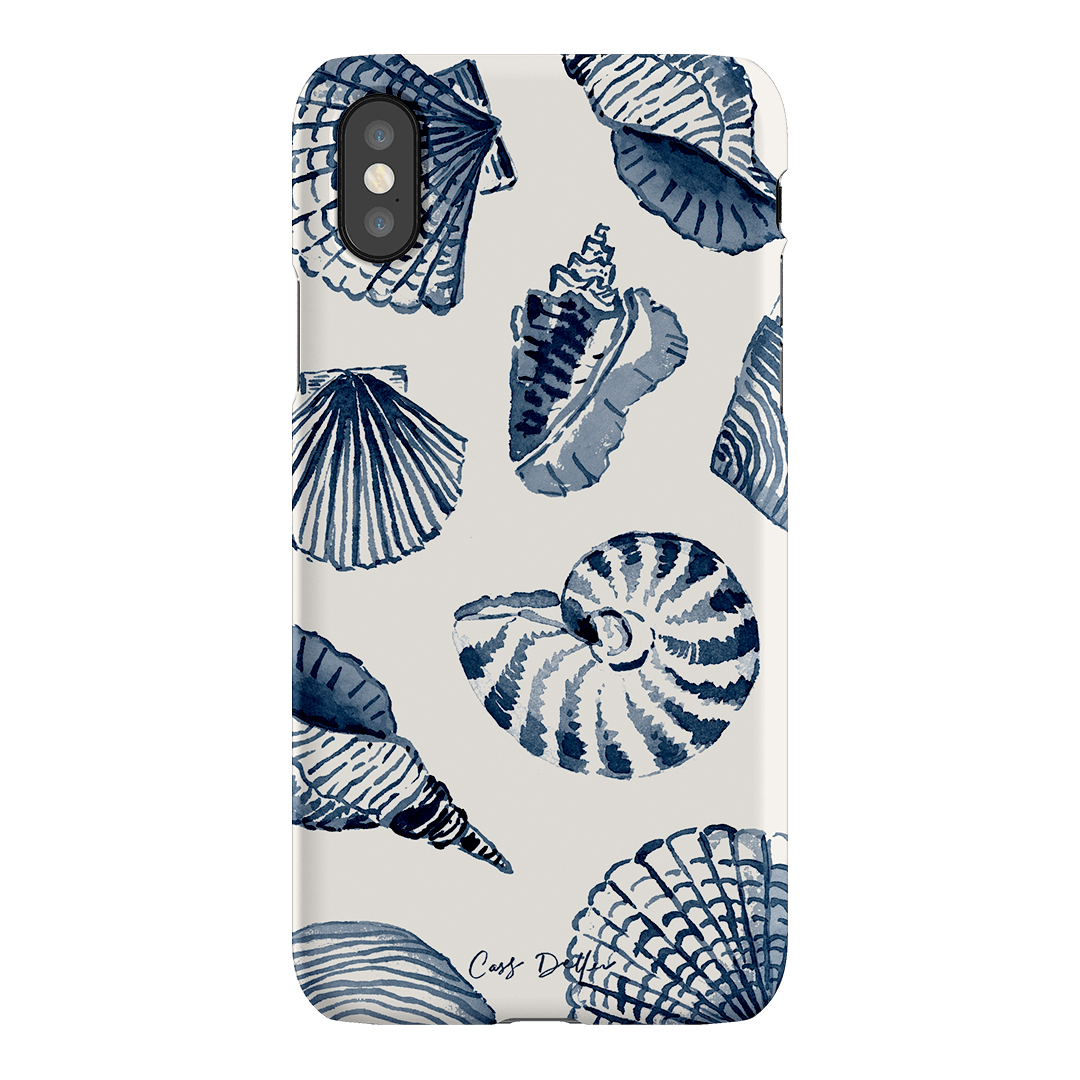 Blue Shells Printed Phone Cases iPhone XS / Snap by Cass Deller - The Dairy