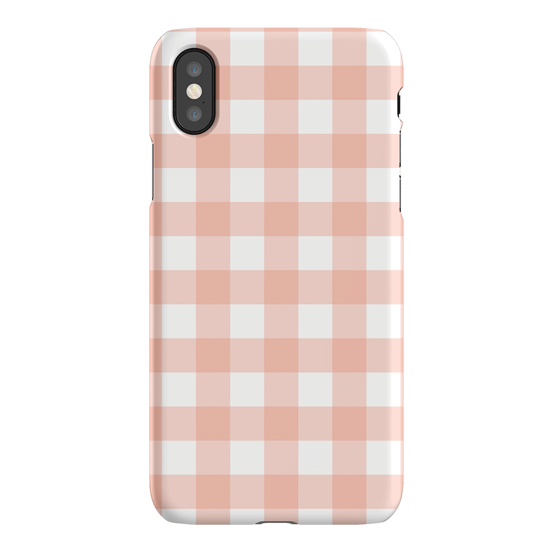 Gingham in Blush Matte Case Matte Phone Cases iPhone XS / Snap by The Dairy - The Dairy