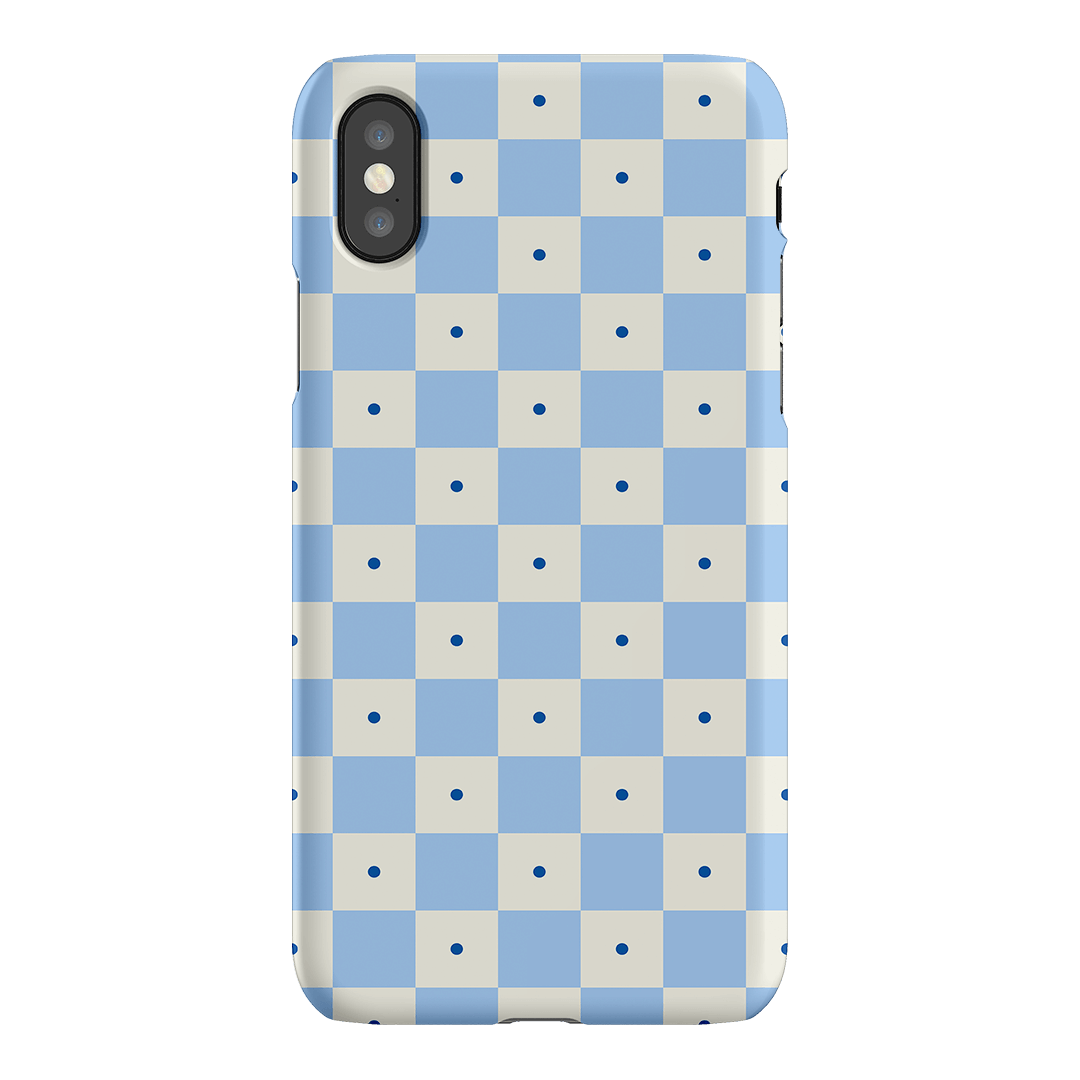 Checkers Blue Matte Case Matte Phone Cases iPhone XS / Snap by The Dairy - The Dairy