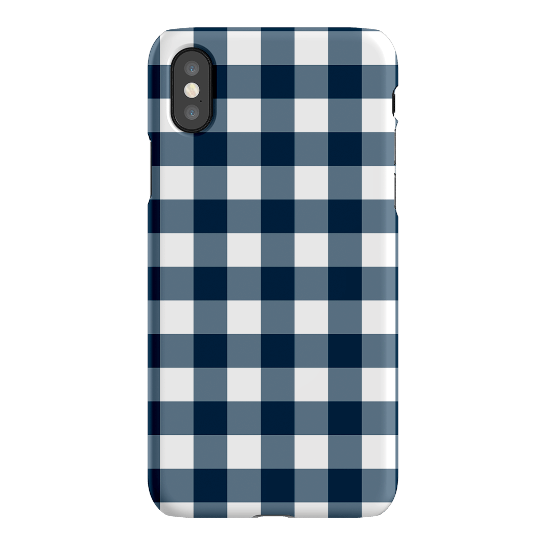 Gingham in Indigo Matte Case Matte Phone Cases iPhone XS / Snap by The Dairy - The Dairy