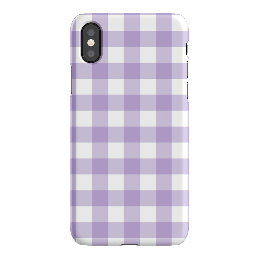 Gingham in Lilac Matte Case Matte Phone Cases iPhone XS / Snap by The Dairy - The Dairy
