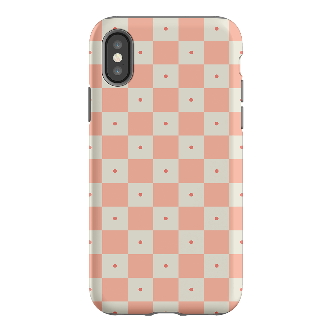 Checkers Blush Matte Case Matte Phone Cases iPhone XS / Armoured by The Dairy - The Dairy