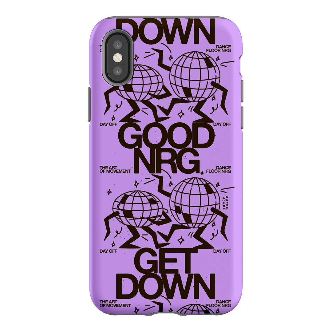 Good Energy in Purple Printed Phone Cases iPhone XS / Armoured by After Hours - The Dairy