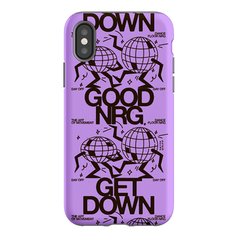 Good Energy in Purple Printed Phone Cases iPhone XS / Armoured by After Hours - The Dairy