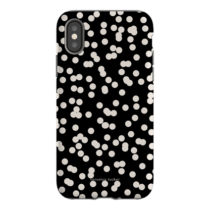 Mini Confetti Noir Printed Phone Cases iPhone XS / Armoured by Veronica Tucker - The Dairy