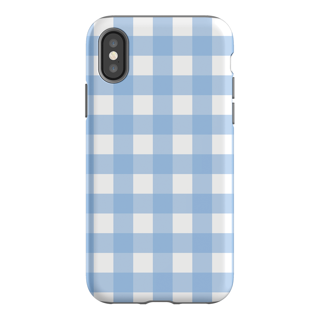 Gingham in Sky Matte Case Matte Phone Cases iPhone XS / Armoured by The Dairy - The Dairy