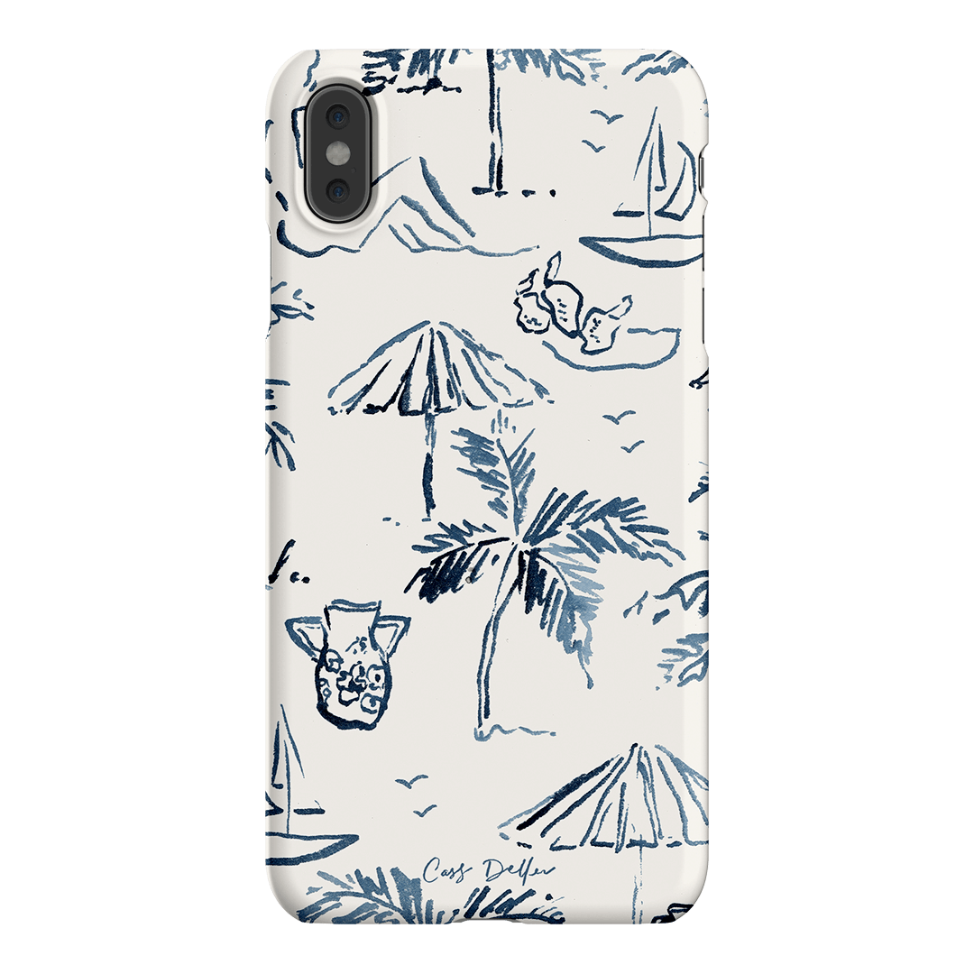 Balmy Blue Printed Phone Cases iPhone XS Max / Snap by Cass Deller - The Dairy