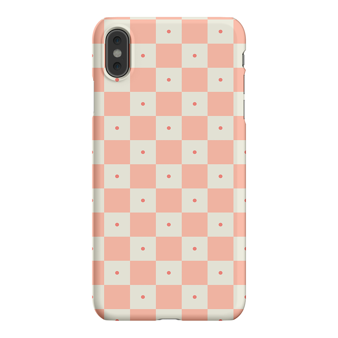 Checkers Blush Matte Case Matte Phone Cases iPhone XS Max / Snap by The Dairy - The Dairy