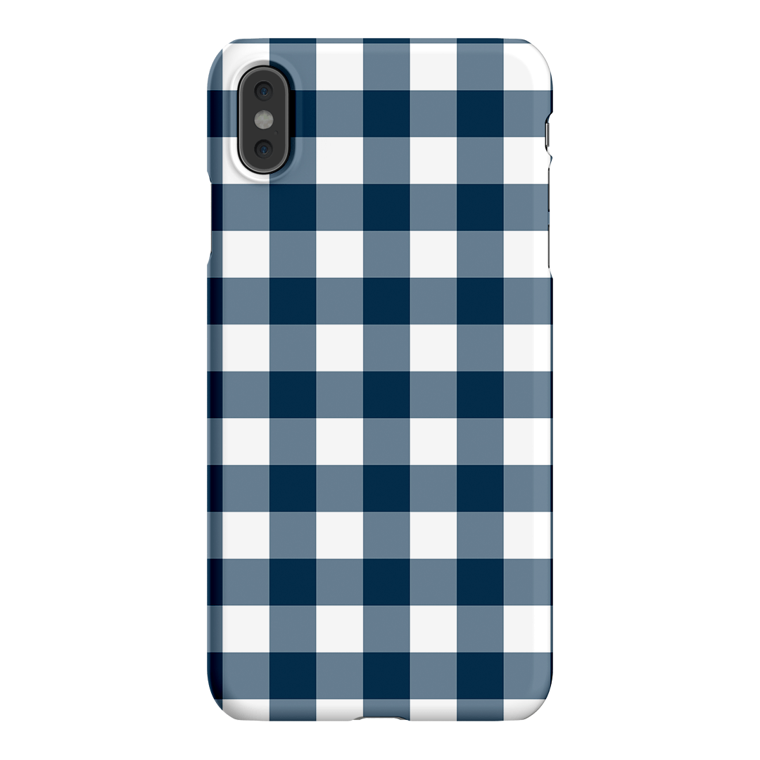 Gingham in Indigo Matte Case Matte Phone Cases iPhone XS Max / Snap by The Dairy - The Dairy