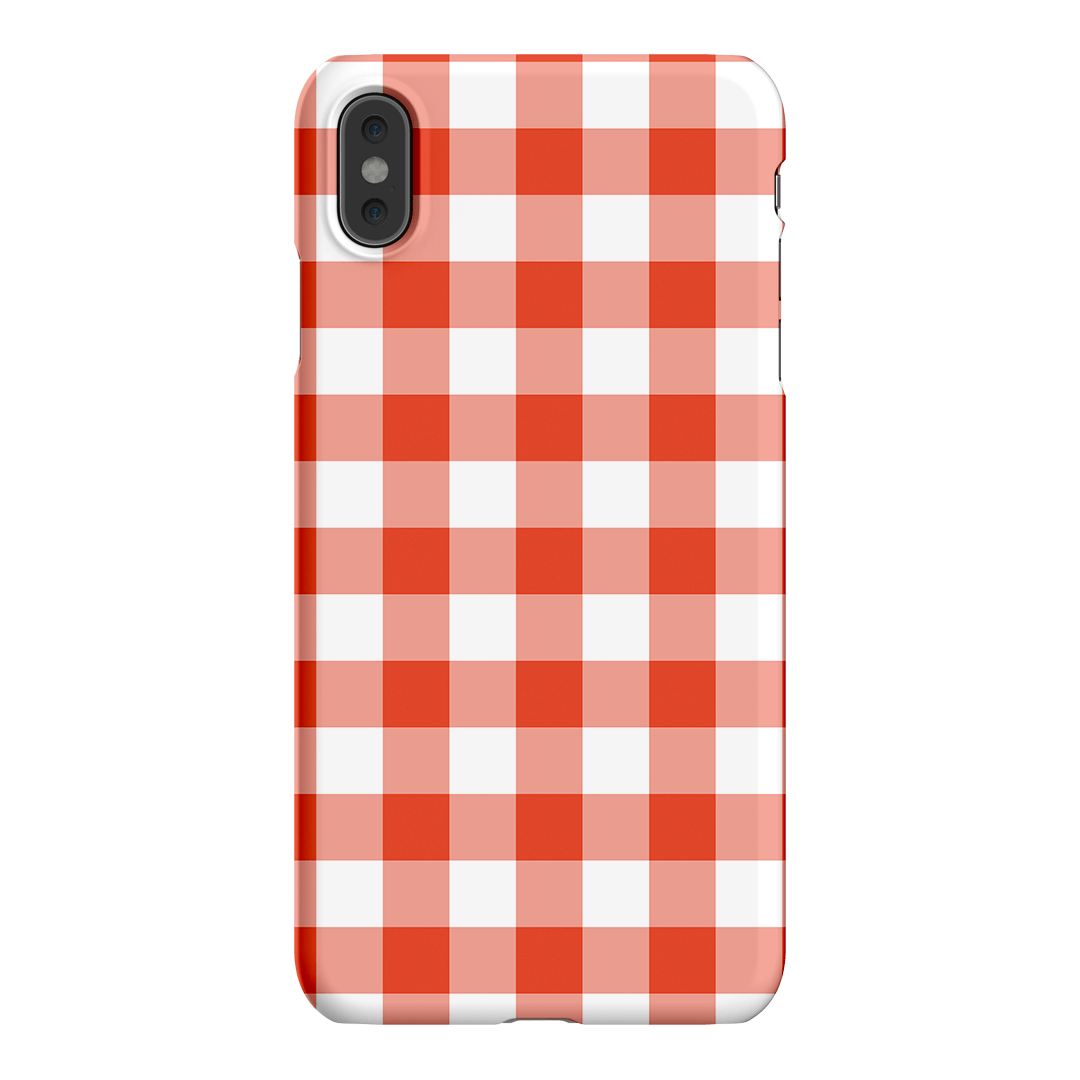 Gingham in Scarlet Matte Case Matte Phone Cases iPhone XS Max / Snap by The Dairy - The Dairy