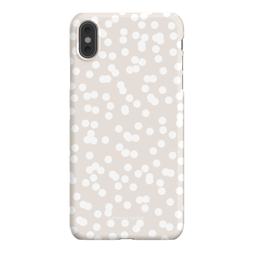 Mini Confetti White Printed Phone Cases iPhone XS Max / Snap by Veronica Tucker - The Dairy