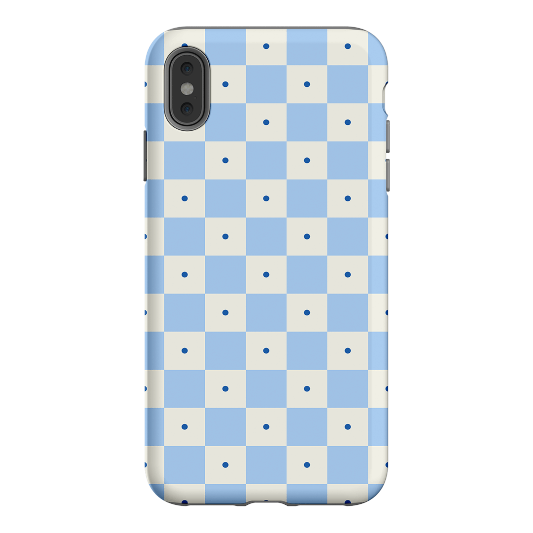 Checkers Blue Matte Case Matte Phone Cases iPhone XS Max / Armoured by The Dairy - The Dairy