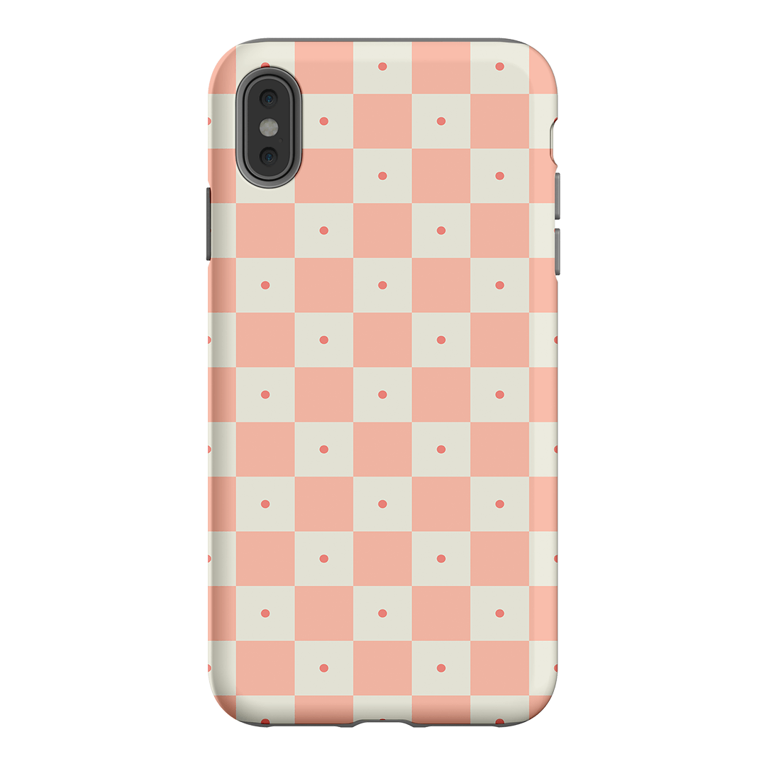 Checkers Blush Matte Case Matte Phone Cases iPhone XS Max / Armoured by The Dairy - The Dairy