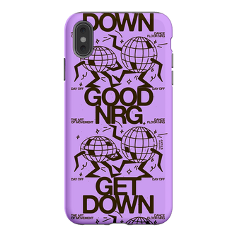 Good Energy in Purple Printed Phone Cases iPhone XS Max / Armoured by After Hours - The Dairy