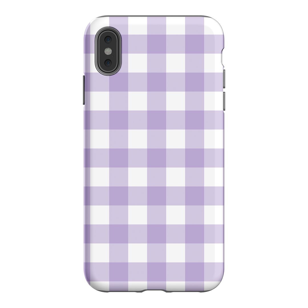 Gingham in Lilac Matte Case Matte Phone Cases iPhone XS Max / Armoured by The Dairy - The Dairy