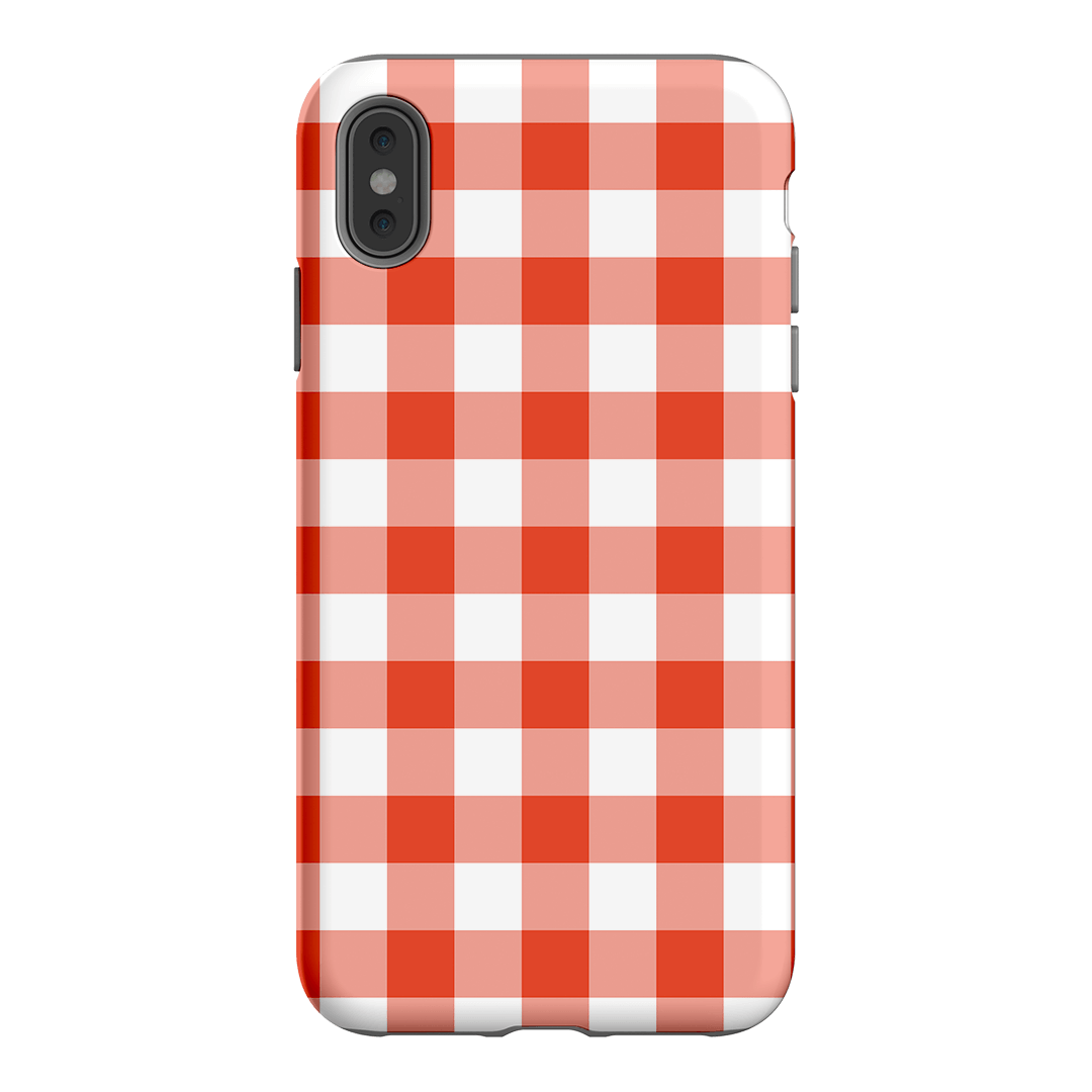Gingham in Scarlet Matte Case Matte Phone Cases iPhone XS Max / Armoured by The Dairy - The Dairy