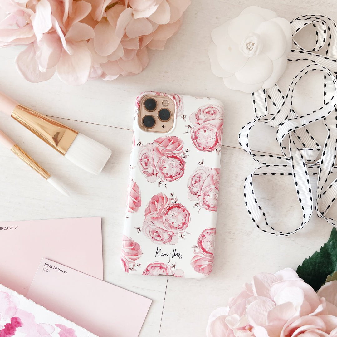 Peony Rose Printed Phone Cases by Kerrie Hess - The Dairy