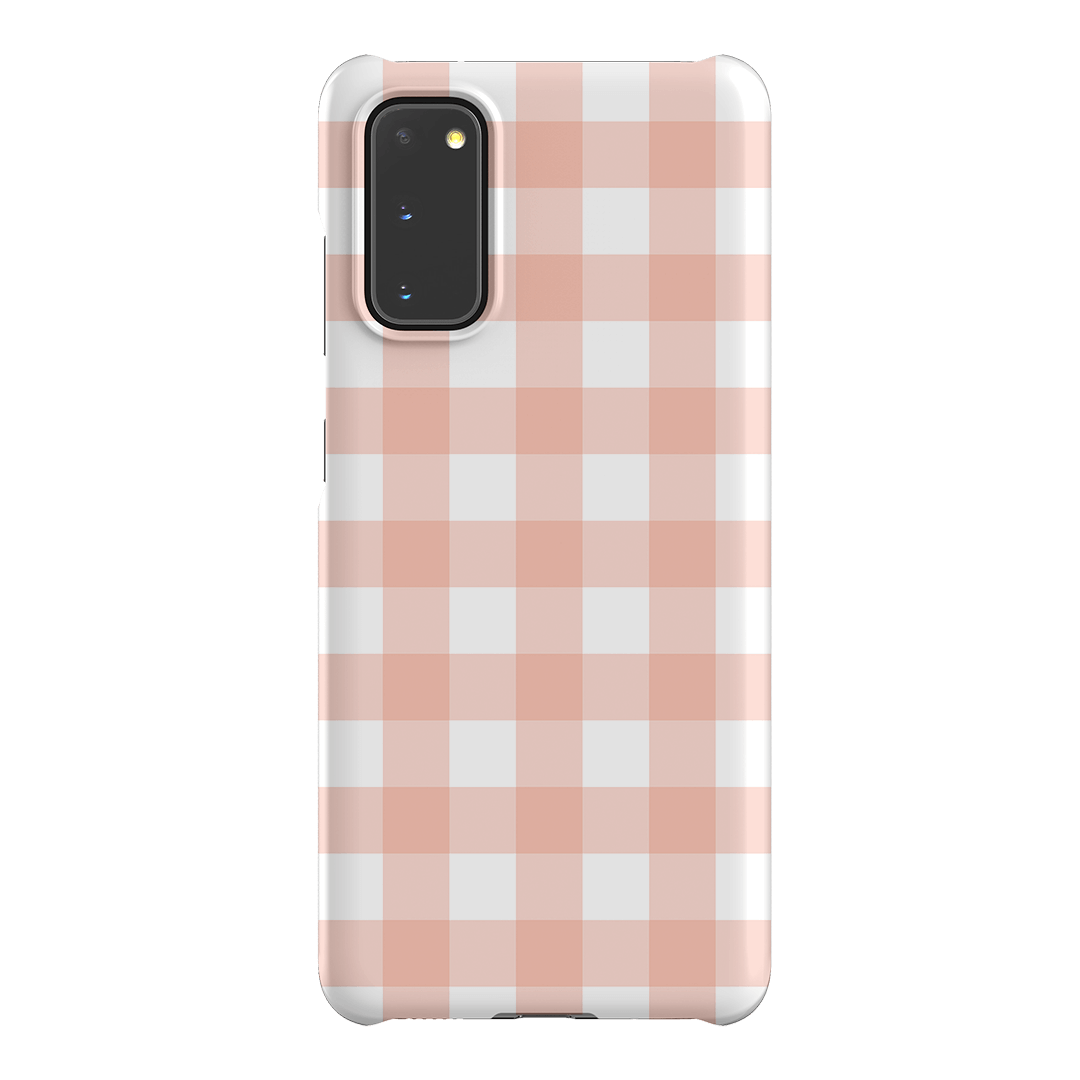 Gingham in Blush Matte Case Matte Phone Cases Samsung Galaxy S20 / Snap by The Dairy - The Dairy