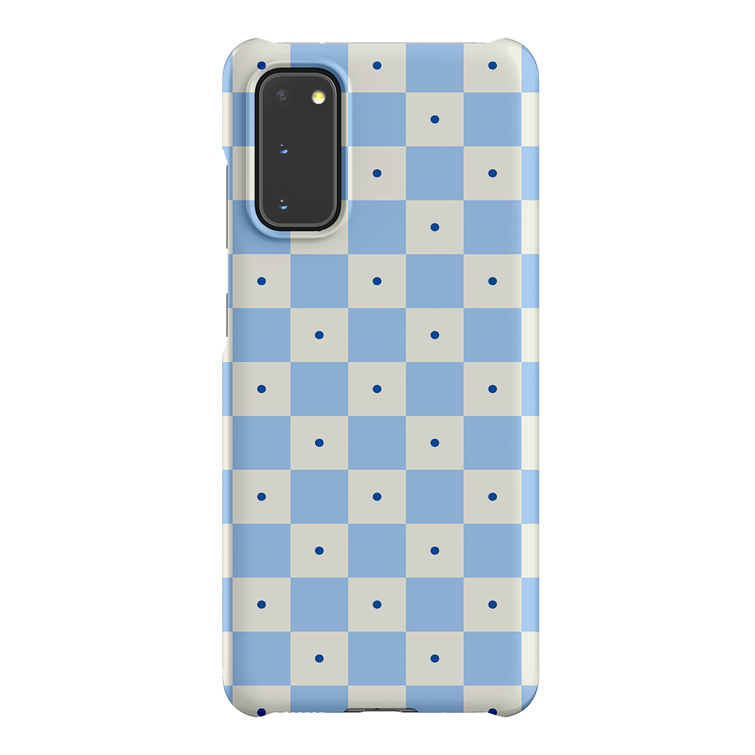 Checkers Blue Matte Case Matte Phone Cases Samsung Galaxy S20 / Snap by The Dairy - The Dairy