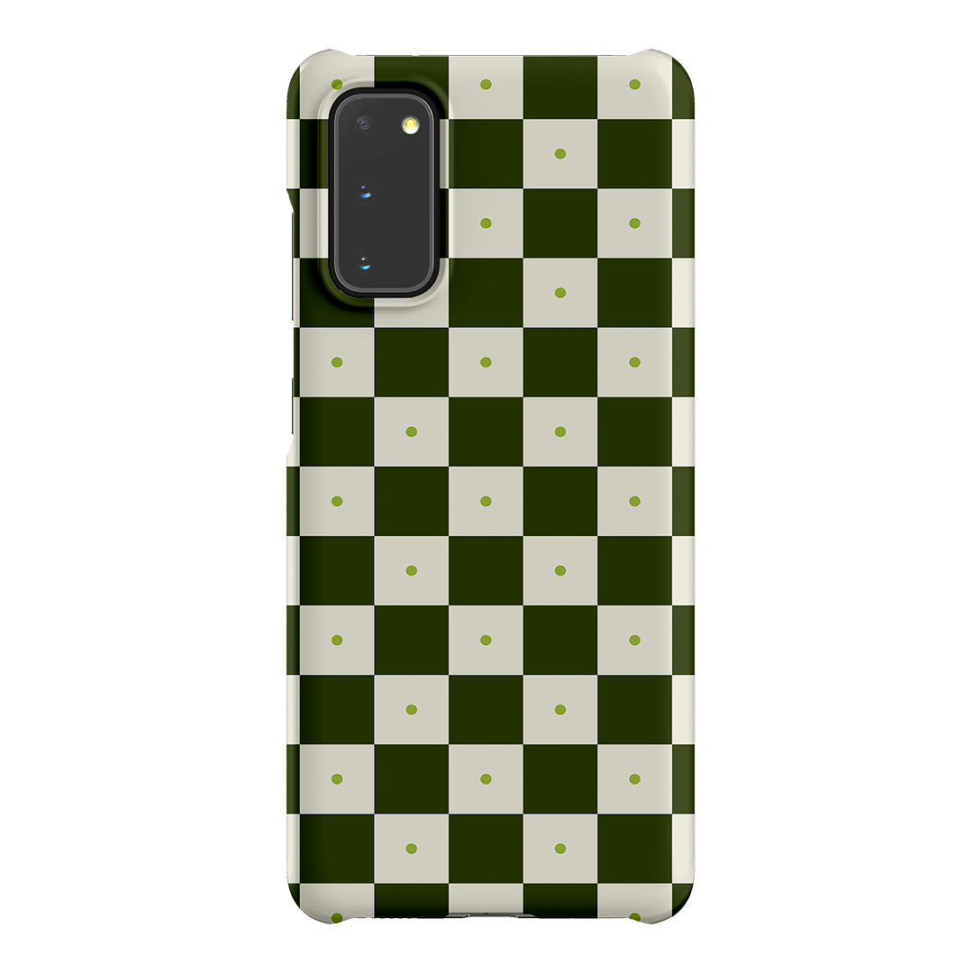 Checkers Green Matte Case Matte Phone Cases Samsung Galaxy S20 / Snap by The Dairy - The Dairy