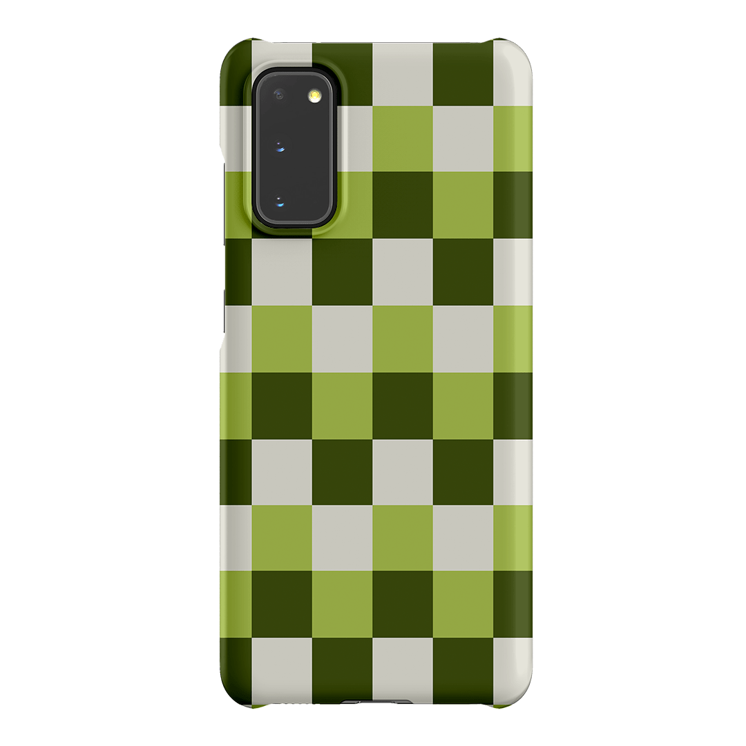 Checks in Green Matte Case Matte Phone Cases Samsung Galaxy S20 / Snap by The Dairy - The Dairy