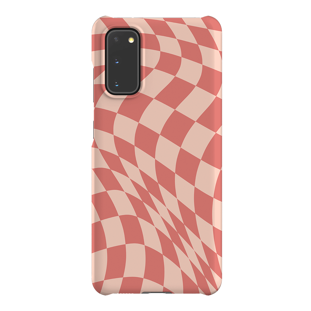 Wavy Check Blush on Blush Matte Case Matte Phone Cases Samsung Galaxy S20 / Snap by The Dairy - The Dairy