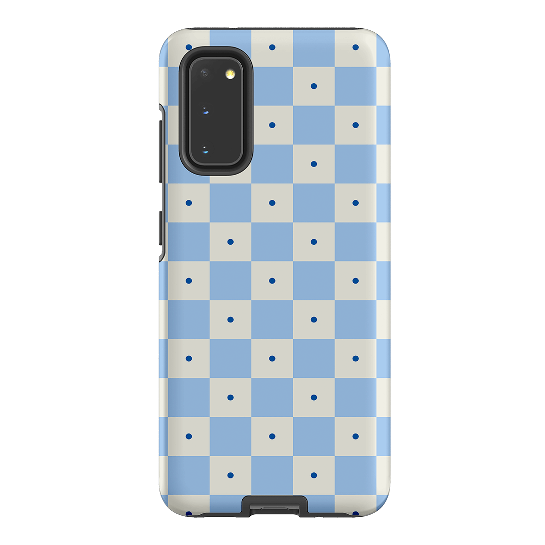 Checkers Blue Matte Case Matte Phone Cases Samsung Galaxy S20 / Armoured by The Dairy - The Dairy