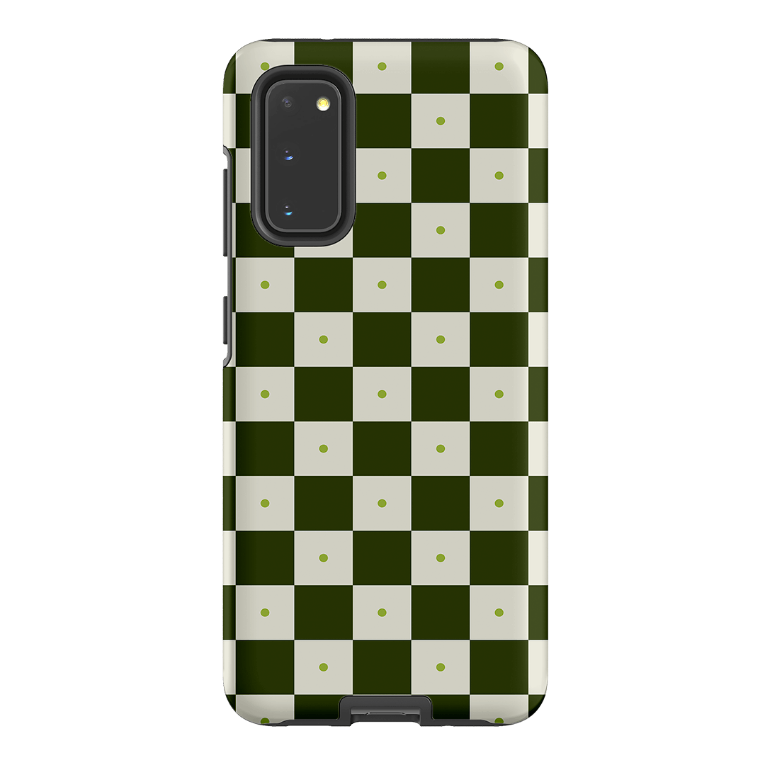 Checkers Green Matte Case Matte Phone Cases Samsung Galaxy S20 / Armoured by The Dairy - The Dairy