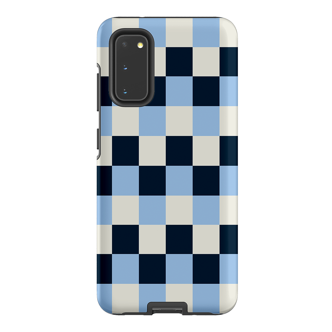 Checks in Blue Matte Case Matte Phone Cases Samsung Galaxy S20 / Armoured by The Dairy - The Dairy