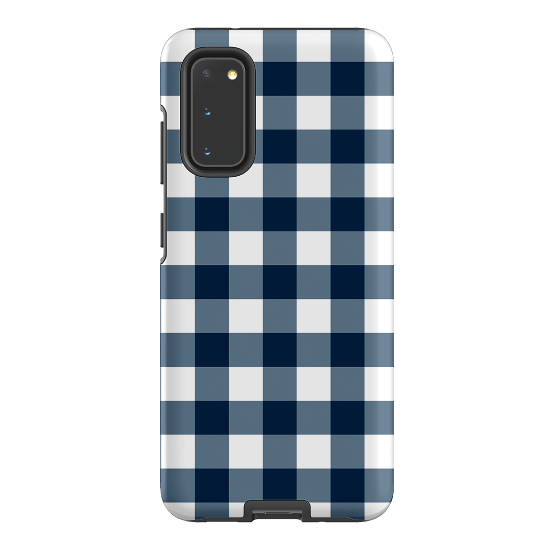 Gingham in Indigo Matte Case Matte Phone Cases Samsung Galaxy S20 / Armoured by The Dairy - The Dairy