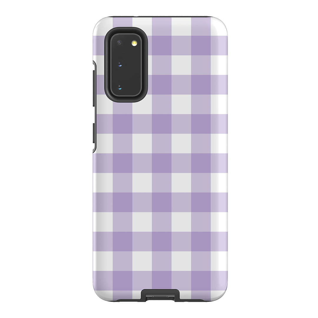 Gingham in Lilac Matte Case Matte Phone Cases Samsung Galaxy S20 / Armoured by The Dairy - The Dairy