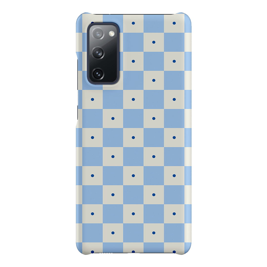Checkers Blue Matte Case Matte Phone Cases Samsung Galaxy S20 FE / Snap by The Dairy - The Dairy