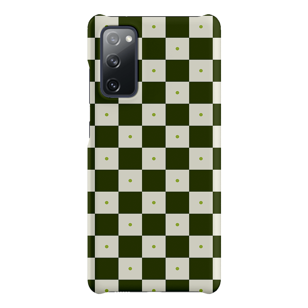 Checkers Green Matte Case Matte Phone Cases Samsung Galaxy S20 FE / Snap by The Dairy - The Dairy