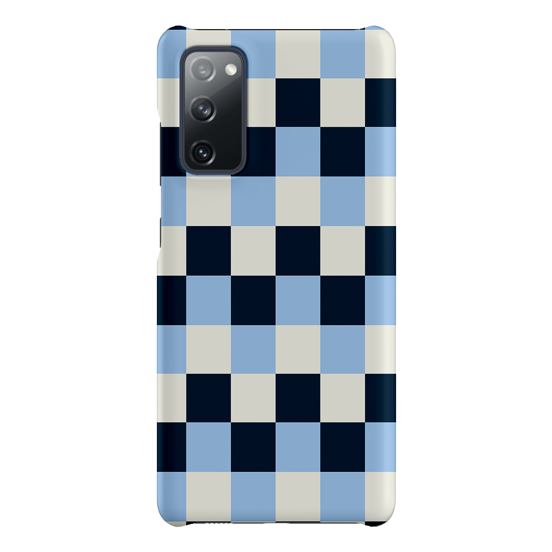 Checks in Blue Matte Case Matte Phone Cases Samsung Galaxy S20 FE / Snap by The Dairy - The Dairy