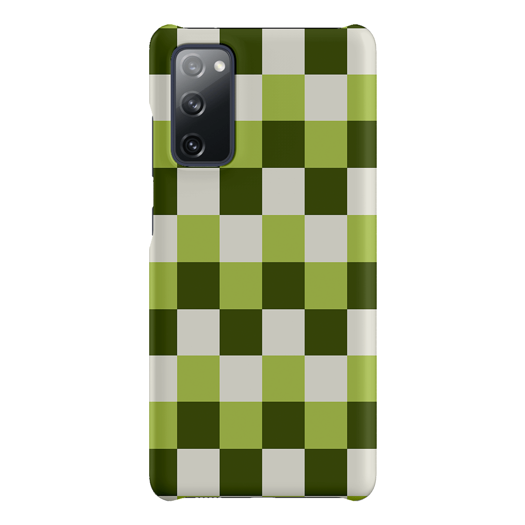 Checks in Green Matte Case Matte Phone Cases Samsung Galaxy S20 FE / Snap by The Dairy - The Dairy