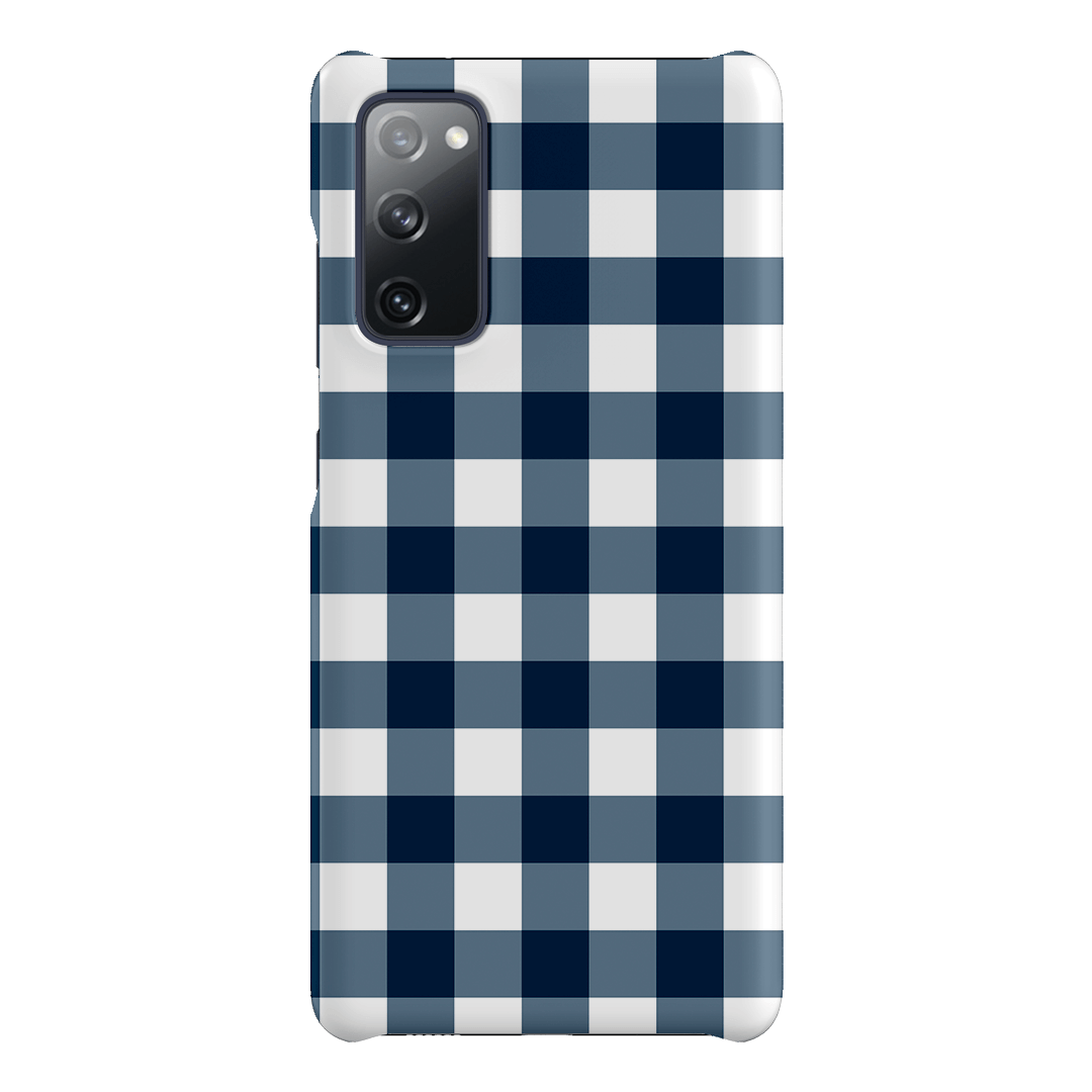 Gingham in Indigo Matte Case Matte Phone Cases Samsung Galaxy S20 FE / Snap by The Dairy - The Dairy